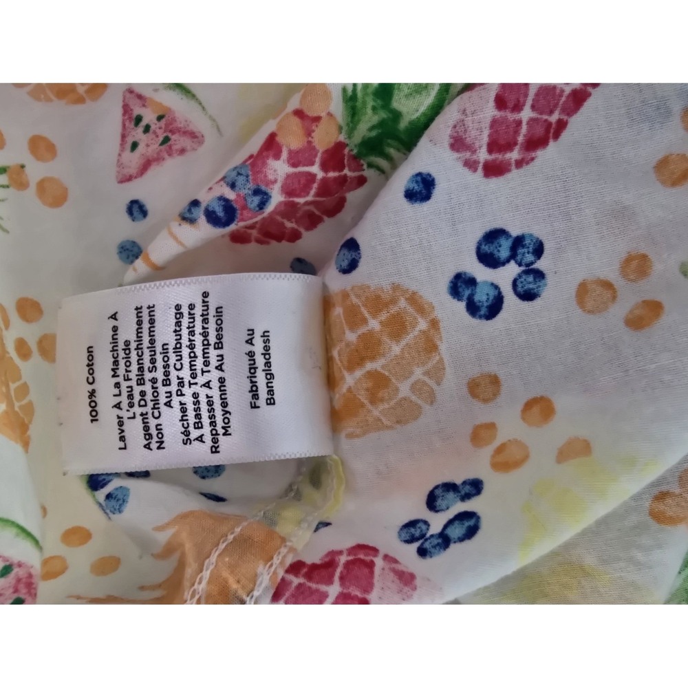 Talbots Petite P Fruit Print Shirt Pineapple Watermelon‎ Novelty Summer - Picture 5 of 5